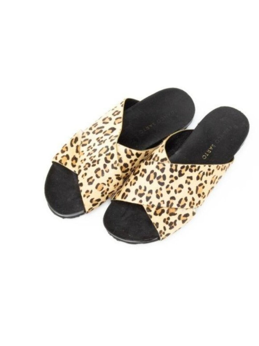 Franco Sarto Leopard Print Slip-On Sandals
